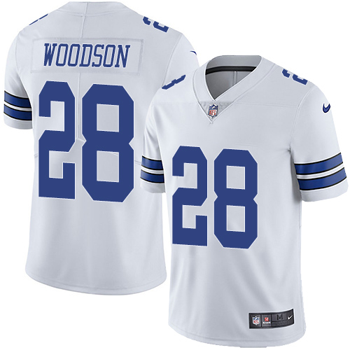 Nike Cowboys #28 Darren Woodson White Mens Stitched NFL Vapor Untouchable Limited Jersey