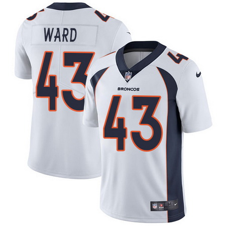 Nike Broncos #43 T J  Ward White Mens Stitched NFL Vapor Untouchable Limited Jersey