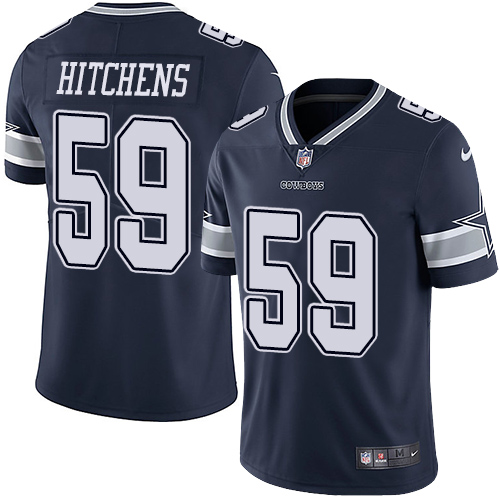 Nike Cowboys #59 Anthony Hitchens Navy Blue Team Color Mens Stitched NFL Vapor Untouchable Limited J