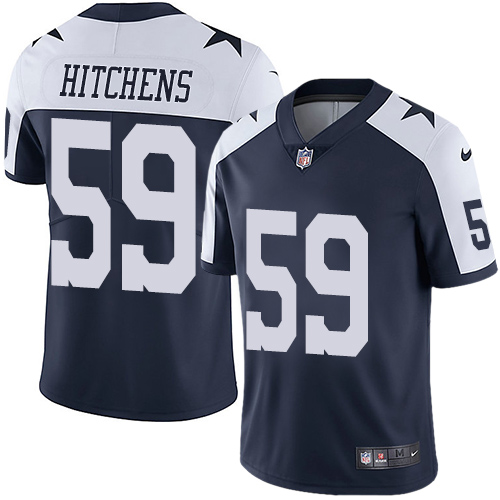 Nike Cowboys #59 Anthony Hitchens Navy Blue Thanksgiving Mens Stitched NFL Vapor Untouchable Limited