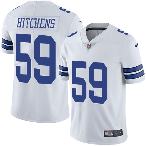 Nike Cowboys #59 Anthony Hitchens White Mens Stitched NFL Vapor Untouchable Limited Jersey