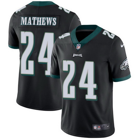 Nike Eagles #24 Ryan Mathews Black Alternate Mens Stitched NFL Vapor Untouchable Limited Jersey