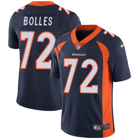 Nike Broncos #72 Garett Bolles Navy Blue Alternate Mens Stitched NFL Vapor Untouchable Limited Jerse