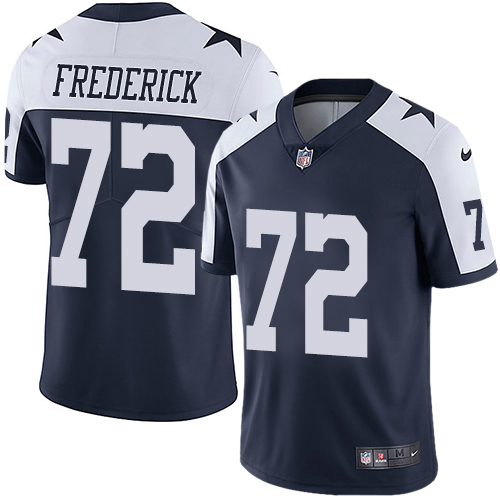 Nike Cowboys #72 Travis Frederick Navy Blue Thanksgiving Mens Stitched NFL Vapor Untouchable Limited