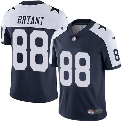 Nike Cowboys #88 Dez Bryant Navy Blue Thanksgiving Mens Stitched NFL Vapor Untouchable Limited Throw