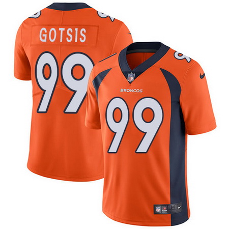 Nike Broncos #99 Adam Gotsis Orange Team Color Mens Stitched NFL Vapor Untouchable Limited Jersey