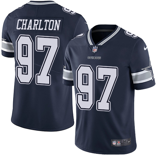 Nike Cowboys #97 Taco Charlton Navy Blue Team Color Mens Stitched NFL Vapor Untouchable Limited Jers