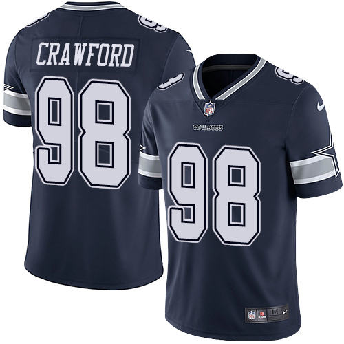 Nike Cowboys #98 Tyrone Crawford Navy Blue Team Color Mens Stitched NFL Vapor Untouchable Limited Je