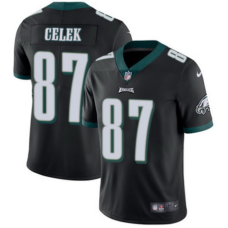 Nike Eagles #87 Brent Celek Black Alternate Mens Stitched NFL Vapor Untouchable Limited Jersey