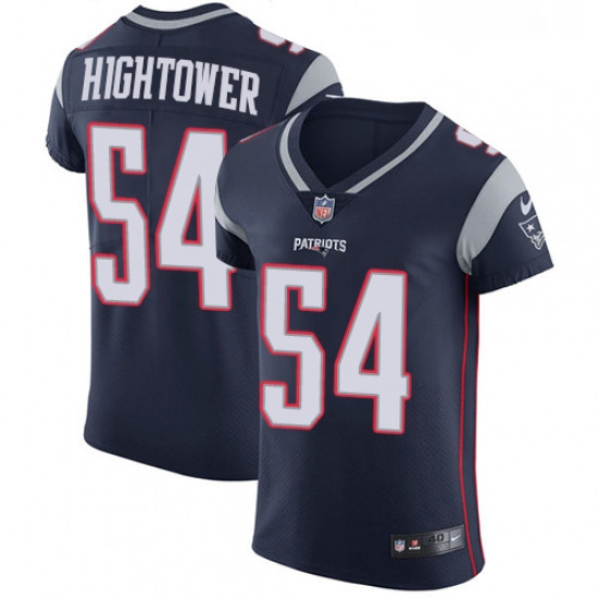 Mens Nike New England Patriots 54 Donta Hightower Navy Blue Team Color Vapor Untouchable Elite Playe