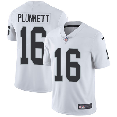 Nike Raiders #16 Jim Plunkett White Mens Stitched NFL Vapor Untouchable Limited Jersey