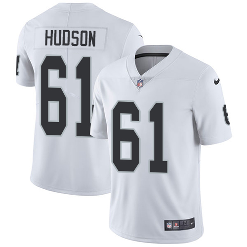 Nike Raiders #61 Rodney Hudson White Mens Stitched NFL Vapor Untouchable Limited Jersey