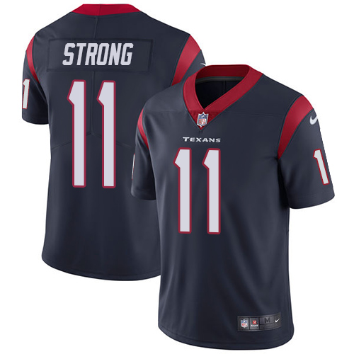 Nike Texans #11 Jaelen Strong Navy Blue Team Color Mens Stitched NFL Vapor Untouchable Limited Jerse