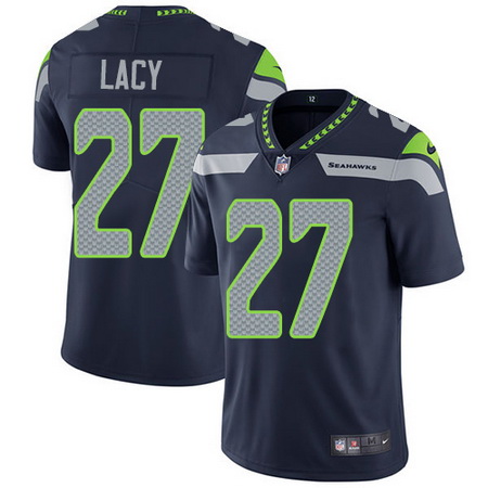 Nike Seahawks #27 Eddie Lacy Steel Blue Team Color Mens Stitched NFL Vapor Untouchable Limited Jerse