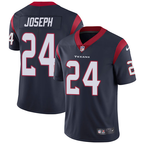 Nike Texans #24 Johnathan Joseph Navy Blue Team Color Mens Stitched NFL Vapor Untouchable Limited Je