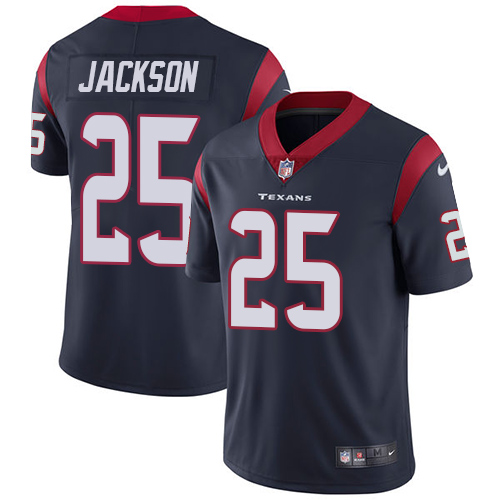 Nike Texans #25 Kareem Jackson Navy Blue Team Color Mens Stitched NFL Vapor Untouchable Limited Jers