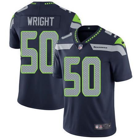 Nike Seahawks #50 K J  Wright Steel Blue Team Color Mens Stitched NFL Vapor Untouchable Limited Jers