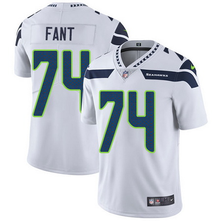 Nike Seahawks #74 George Fant White Mens Stitched NFL Vapor Untouchable Limited Jersey