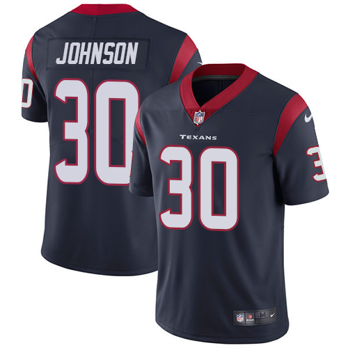 Nike Texans #30 Kevin Johnson Navy Blue Team Color Mens Stitched NFL Vapor Untouchable Limited Jerse