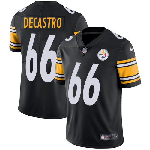 Nike Steelers #66 David DeCastro Black Team Color Mens Stitched NFL Vapor Untouchable Limited Jersey