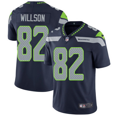 Nike Seahawks #82 Luke Willson Steel Blue Team Color Mens Stitched NFL Vapor Untouchable Limited Jer