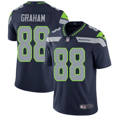 Nike Seahawks #88 Jimmy Graham Steel Blue Team Color Mens Stitched NFL Vapor Untouchable Limited Jer