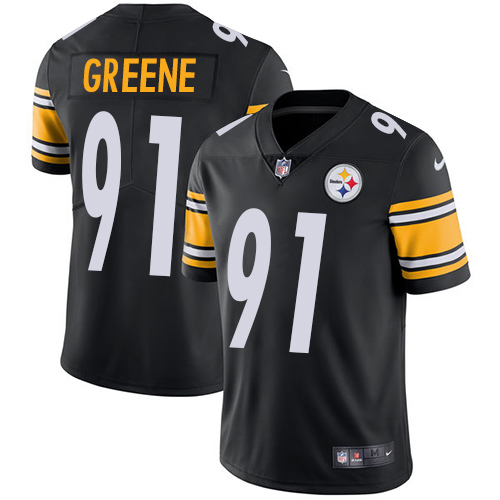 Nike Steelers #91 Kevin Greene Black Team Color Mens Stitched NFL Vapor Untouchable Limited Jersey