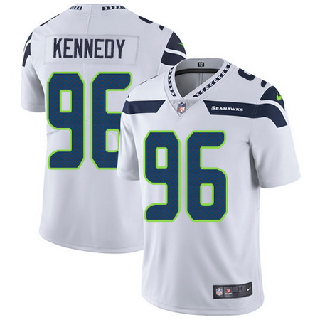 Nike Seahawks #96 Cortez Kennedy White Mens Stitched NFL Vapor Untouchable Limited Jersey