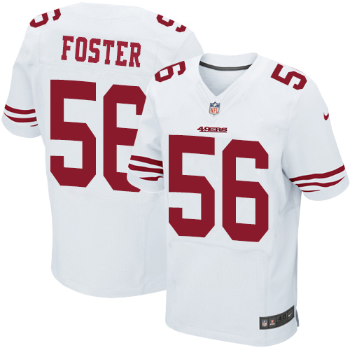 Nike 49ers #56 Reuben Foster White Mens Stitched NFL Elite Jersey