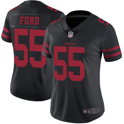 49ers 55 Dee Ford Black Alternate Womens Stitched Football Vapor Untouchable Limited Jersey