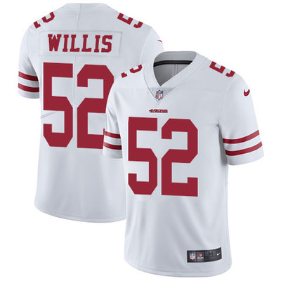 Nike 49ers #52 Patrick Willis White Mens Stitched NFL Vapor Untouchable Limited Jersey