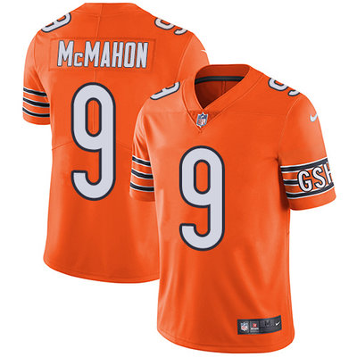 Nike Bears #9 Jim McMahon Orange Mens Stitched NFL Limited Rush Jersey