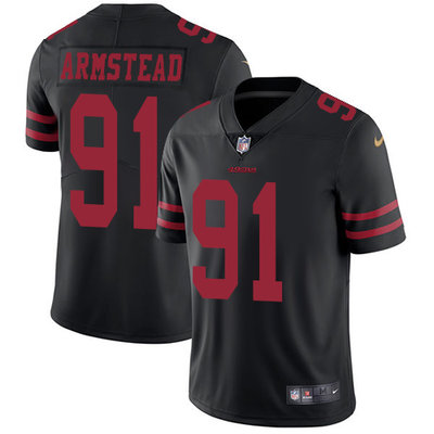 Nike 49ers #91 Arik Armstead Black Alternate Mens Stitched NFL Vapor Untouchable Limited Jersey