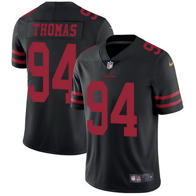 Nike 49ers #94 Solomon Thomas Black Alternate Mens Stitched NFL Vapor Untouchable Limited Jersey