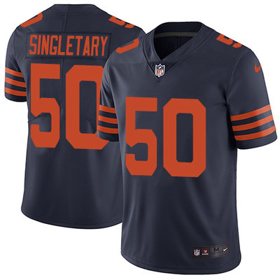 Nike Bears #50 Mike Singletary Navy Blue Alternate Mens Stitched NFL Vapor Untouchable Limited Jerse