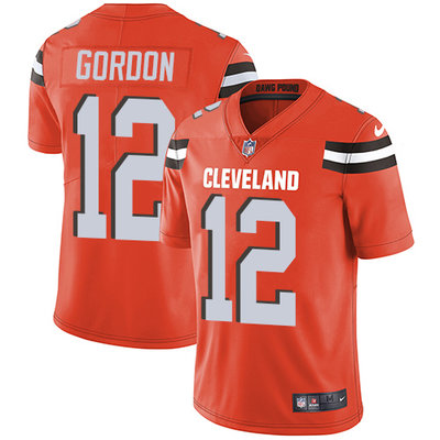 Nike Browns #12 Josh Gordon Orange Alternate Mens Stitched NFL V