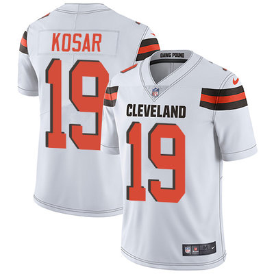 Nike Browns #19 Bernie Kosar White Mens Stitched NFL Vapor Untouchable Limited Jersey