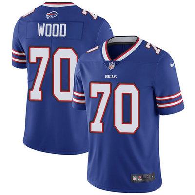 Nike Bills #70 Eric Wood Royal Blue Team Color Mens Stitched NFL Vapor Untouchable Limited Jersey