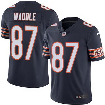 Nike Bears #87 Tom Waddle Navy Blue Team Color Mens Stitched NFL