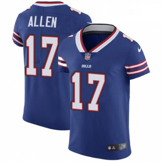 Mens Nike Buffalo Bills 17 Josh Allen Royal Blue Team Color Vapor Untouchable Elite Player NFL Jerse