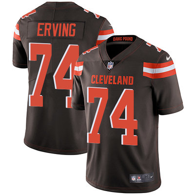 Nike Browns #74 Cameron Erving Brown Team Color Mens Stitched NF