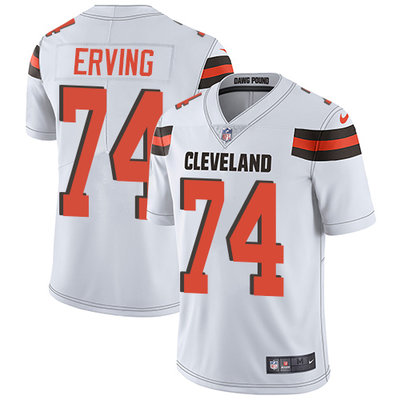 Nike Browns #74 Cameron Erving White Mens Stitched NFL Vapor Untouchable Limited Jersey