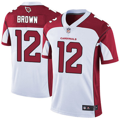 Nike Cardinals #12 John Brown White Mens Stitched NFL Vapor Unto