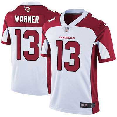 Nike Cardinals #13 Kurt Warner White Mens Stitched NFL Vapor Unt