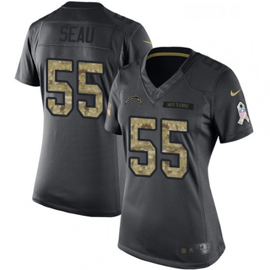 Womens Nike Los Angeles Chargers 55 Junior Seau Limited Black 20