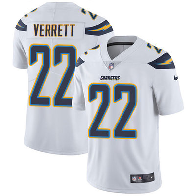 Nike Chargers #22 Jason Verrett White Mens Stitched NFL Vapor Un