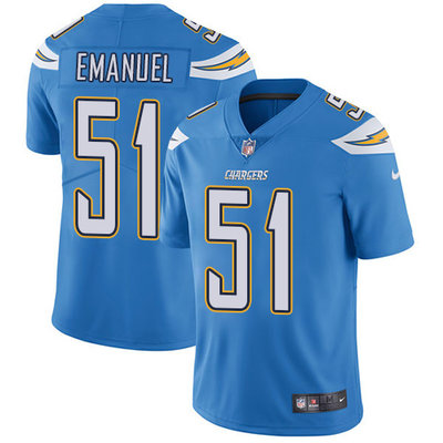 Nike Chargers #51 Kyle Emanuel Electric Blue Alternate Mens Stitched NFL Vapor Untouchable Limited J