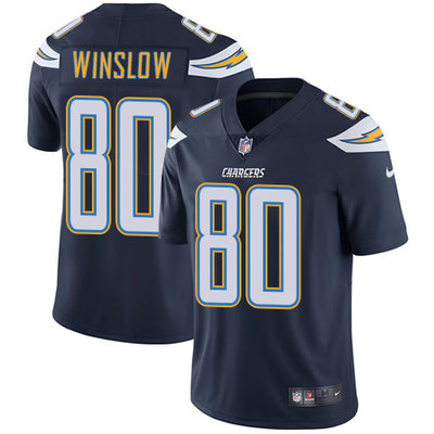 Nike Chargers #80 Kellen Winslow Navy Blue Team Color Mens Stitched NFL Vapor Untouchable Limited Je