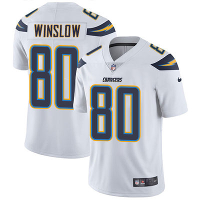 Nike Chargers #80 Kellen Winslow White Mens Stitched NFL Vapor U