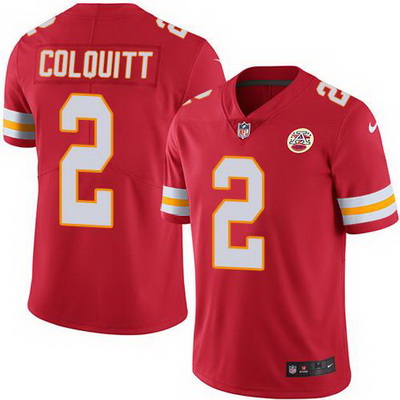 Nike Chiefs #2 Dustin Colquitt Red Team Color Mens Stitched NFL Vapor Untouchable Limited Jersey